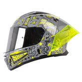 Casco Shaft 596 Vintage Car Gris Visor Iridium Silver